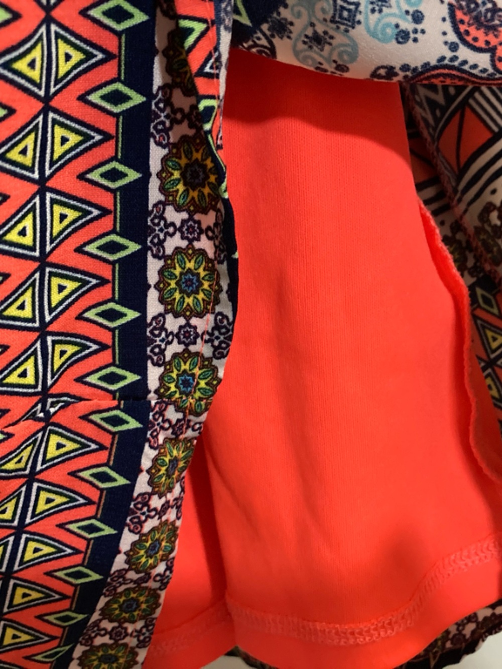 GB girls Coral & Multi-Pattern Sleeveless Casual Dress - Picture 5 of 6